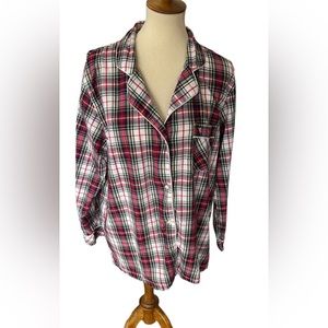 Victoria Secret plaid pajama top size L